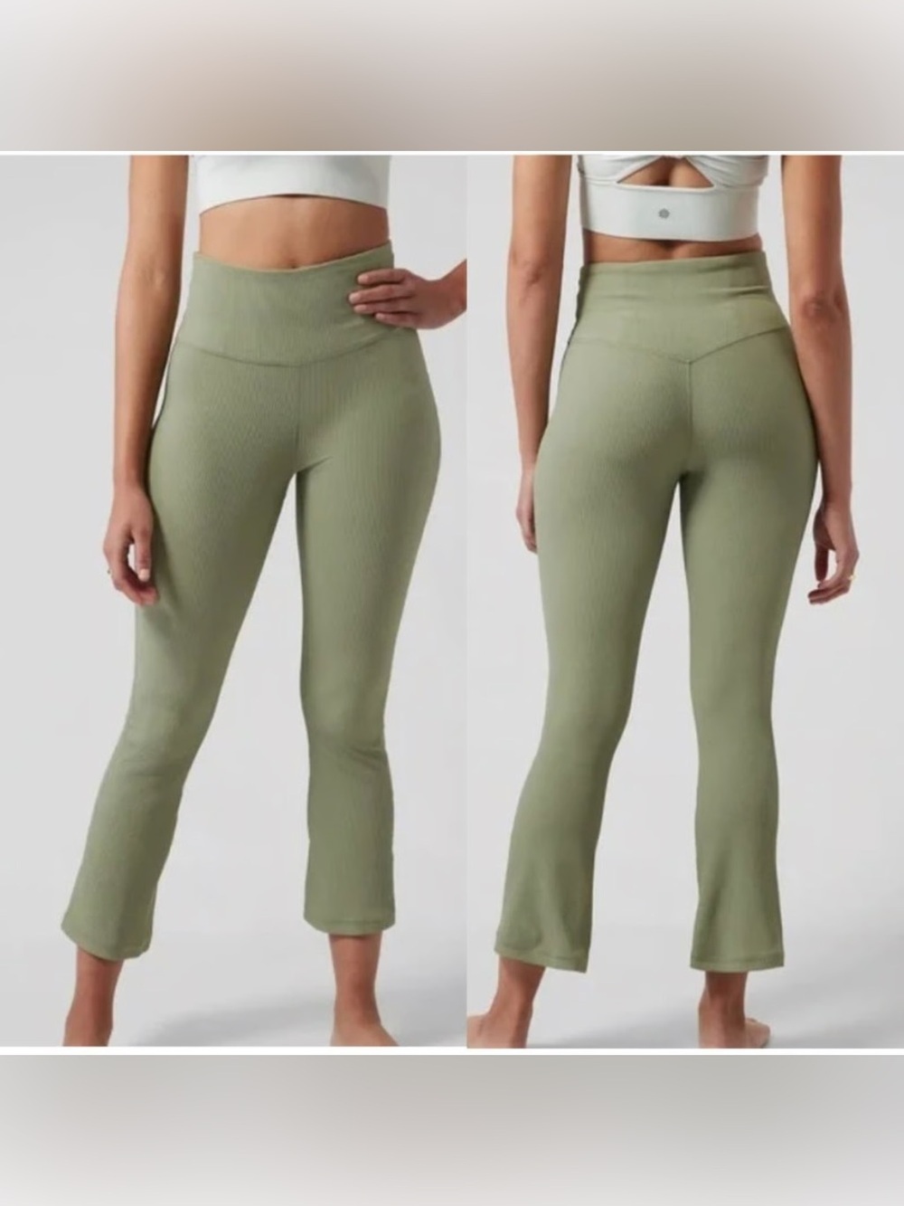 Athleta Elation Rib Crop Flare Pant